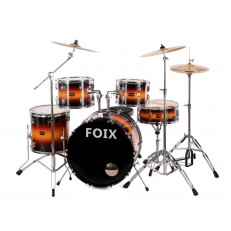 Барабанная установка, оранжевая/черная, Foix