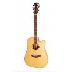 Электро-акустическая гитара 12-струнная, с чехлом, матовая, Parkwood