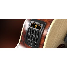 Эквалайзер для акустической гитары, врезной, 4-х полосный, с инверсией фазы и тюнером, Cherub