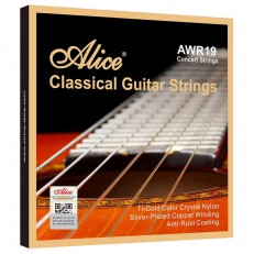Комплект струн для классической гитары, среднее натяжение, посеребренные, Alice