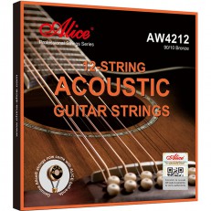 Комплект струн для 12-струнной акустической гитары, бронза 90/10, 10-47, Alice