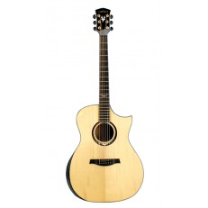 Электро-акустическая гитара, с вырезом, цвет натуральный, Parkwood