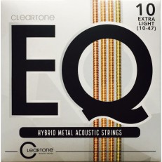 EQ Hybrid Metal Комплект струн для акустической гитары, с покрытием, 10-47, Cleartone