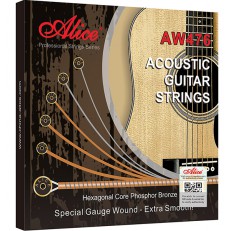 Комплект струн для акустической гитары, фосфорная бронза, 12-52, Alice