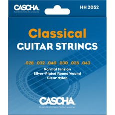 Комплект струн для классической гитары, среднее натяжение, посеребренные, Cascha