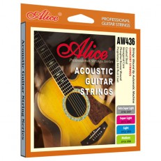 Комплект струн для акустической гитары, фосфорная бронза 10-47 [12] Alice