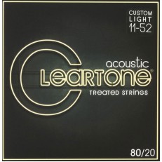80/20 Комплект струн для акустической гитары, бронза 80/20, с покрытием, 11-52, Cleartone