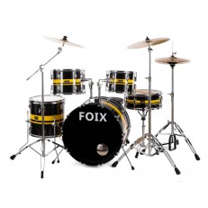 Барабанная установка, черная/желтая, Foix