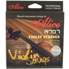 Комплект струн для скрипки размером 4/4, среднее натяжение, металл, Alice