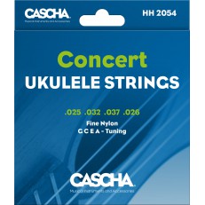 Комплект струн для концертного укулеле, прозрачный нейлон, Cascha