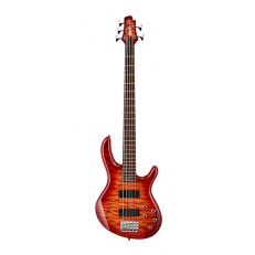 Action Series Бас-гитара 5-струнная, красный санберст, Cort